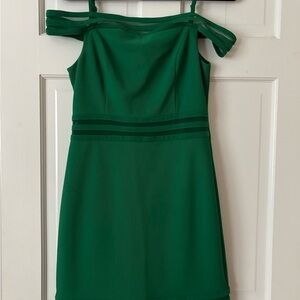 Guess Off The Shoulder Green Dress